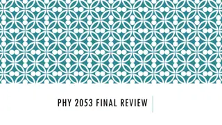 Physics 2053 Final Review - Concepts and Practice Problems