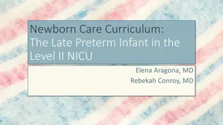 Newborn Care Curriculum for Late Preterm Infants in Level II NICU