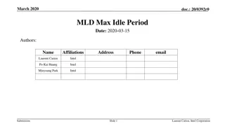 Proposal to Simplify MLD Max Idle Period for Non-AP MLDs