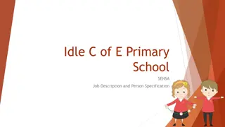 SENSA Job Description and Person Specification at Idle C of E Primary School