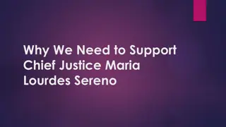 Supporting Chief Justice Maria Lourdes Sereno: A Call to Action