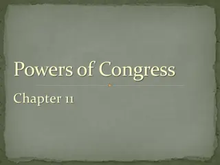 Powers of Congress and Constitutional Framework