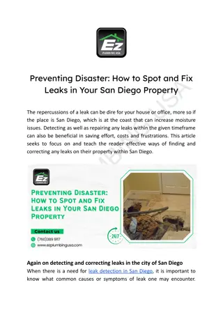 Preventing Disaster_ How to Spot and Fix Leaks in Your San Diego Property