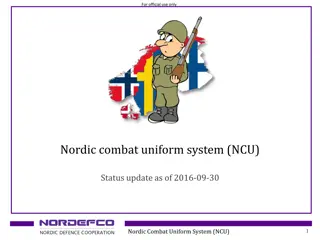 Nordic Combat Uniform System (NCU) Status Update as of 2016-09-30