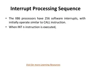 Interrupt Processing Sequence in X86 Processors