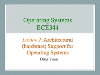 Architectural Hardware Support for Operating Systems in ECE344 Lecture