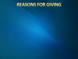 Understanding the Various Reasons for Giving