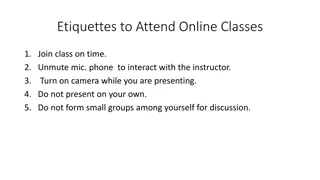 Online Class Etiquettes and Overcoming Communication Barriers