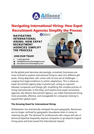 Navigating International Hiring: How Expat Recruitment Agencies Simplify the Pro