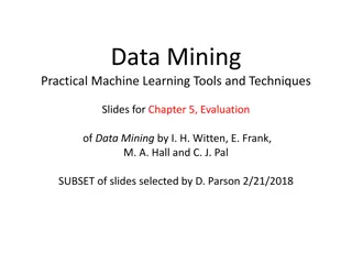 Practical Data Mining Evaluation Techniques