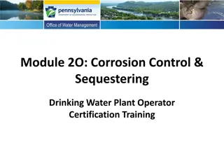 Corrosion Control & Sequestering Drinking Water Plant Operator Certification Training