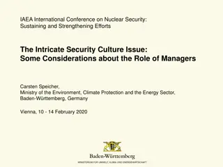 Nuclear Security Culture and Managerial Role: Insights from IAEA Conference