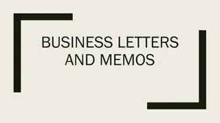 Business Writing Style and Common Letter Formats