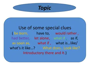 Special Clues in Speech: From Birth to Hypothetical Situations