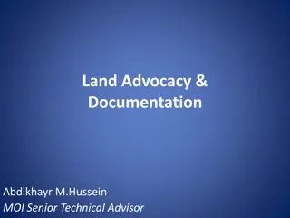 Guidelines for Securing Public Land for IDPs: Advocacy & Documentation Process