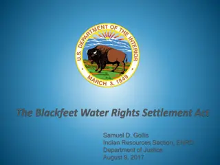 Blackfeet Water Rights Adjudication and Tribal Treaties