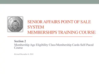 DSA Memberships Course - Membership Age Eligibility & Benefits Overview