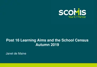 Post-16 Learning Aims and School Census Autumn 2019 Update