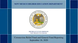 New Mexico Higher Education Department: Coronavirus Relief Fund Overview