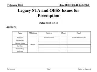 Legacy STA and OBSS Preemption Considerations in IEEE 802.11-24