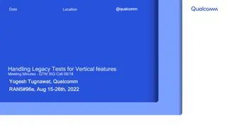 Legacy Test Cases Handling for Qualcomm CDMA Technologies Meeting Summary