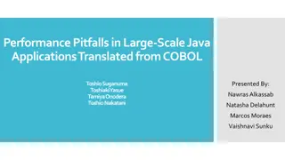 Pitfalls in Large-Scale Java Applications Translated from COBOL