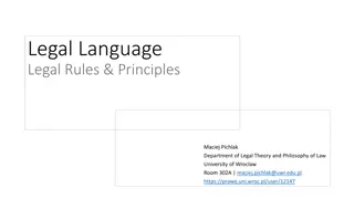 Legal Language, Rules, and Principles: Understanding Norm Structures and Legal Personhood