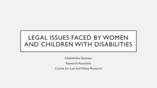 Legal Issues Faced by Women and Children with Disabilities in India