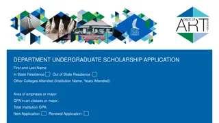 Undergraduate Scholarship Application Details and Career Goals Statement