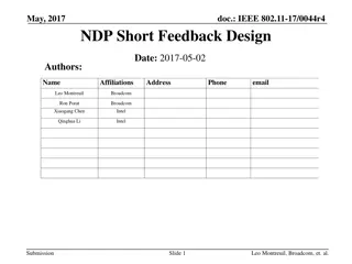 IEEE 802.11-17/0044r4: NDP Short Feedback Design Proposal