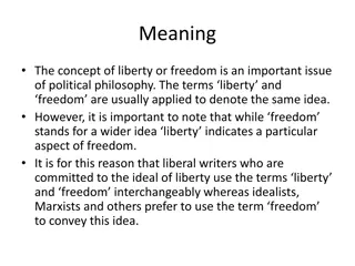 Concept of Freedom and Liberty in Political Philosophy