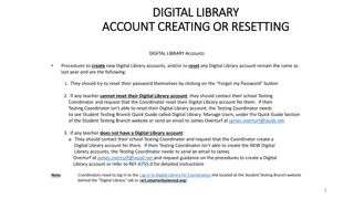 Digital Library Account Creation and Resetting Procedures