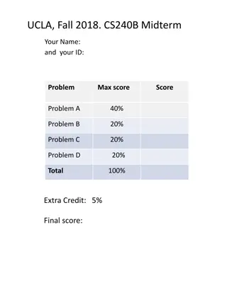 CS240B Midterm Fall 2018 UCLA - Problems and Solutions