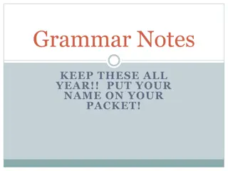 Grammar Notes and Exercises for Understanding English Language Rules