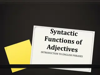 Understanding Different Types of Adjective Functions in English Grammar