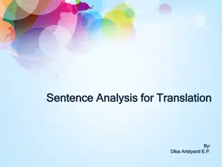 Sentence Components and Structures