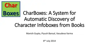 Automatic Discovery of Character Infoboxes from Books - CharBoxes System