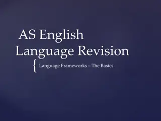 Language Frameworks and Analysis Basics for English Revision