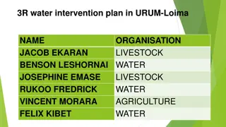 Water Intervention Plan in Urum-Loima Region