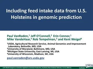 Genomic Prediction of Feed Intake in U.S. Holsteins