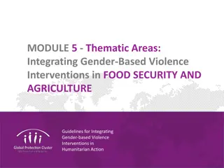 Guidelines for Integrating Gender-Based Violence Interventions in Humanitarian Food Security and Agriculture Action