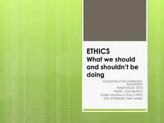 Ethics Guidelines for Connecticut Tax Collectors Association Event