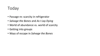 Scarcity and Abundance in Literary Works like 'Salvage the Bones' and 'As I Lay Dying'