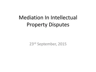 Exploring Mediation in Intellectual Property Disputes