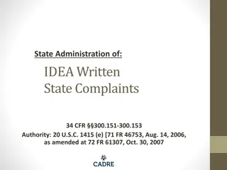 State Complaint Procedures under IDEA Regulations