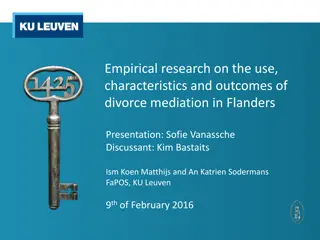 Empirical Research on Divorce Mediation in Flanders: Characteristics and Outcomes