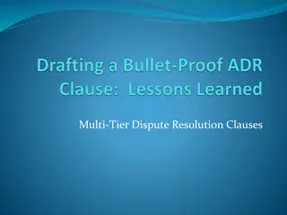 Multi-Tier Dispute Resolution Clauses