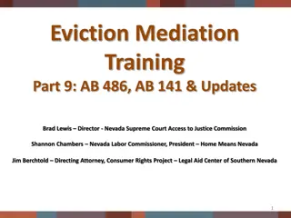 Eviction Mediation Training Updates and AB486 Overview