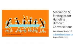 Effective Mediation Strategies for Difficult Conversations