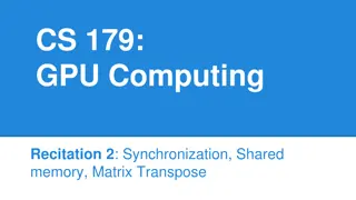 GPU Computing and Synchronization Techniques